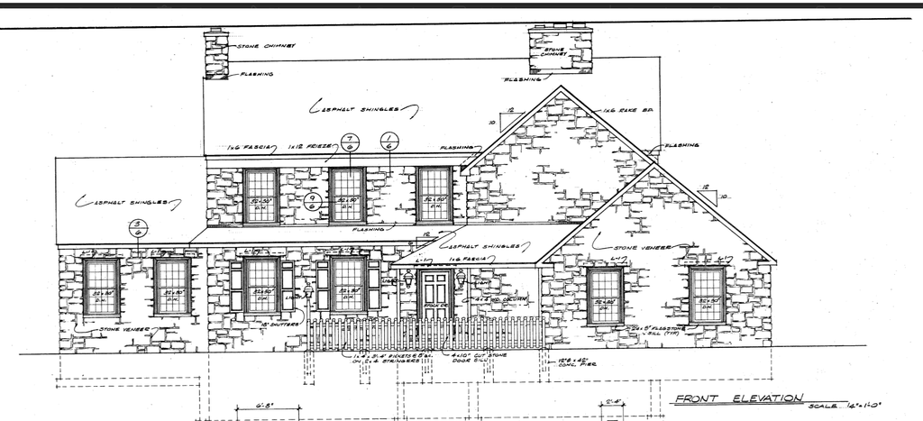 Exterior - Front Elevation 3 for Country House Plan #72-645 - 4 bed, 2 bath