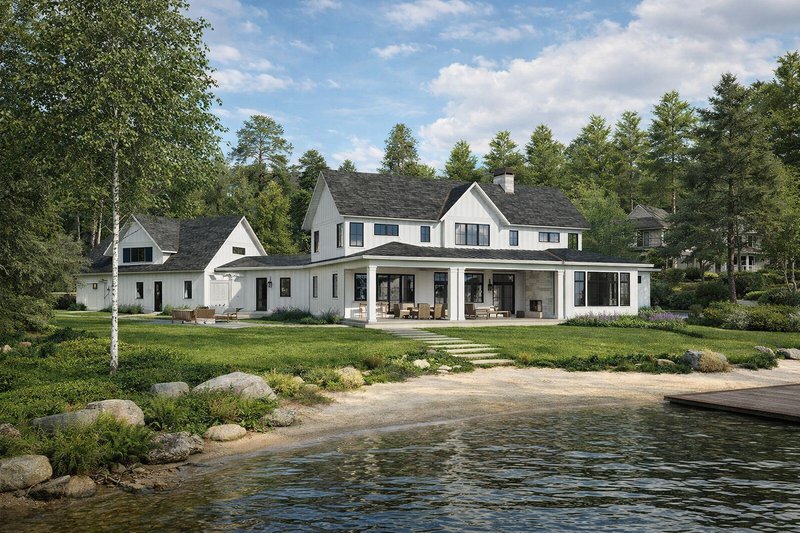 House Design - Exterior - Rear Elevation for Farmhouse House Plan #928-341 - 3 bed, 3.5 bath