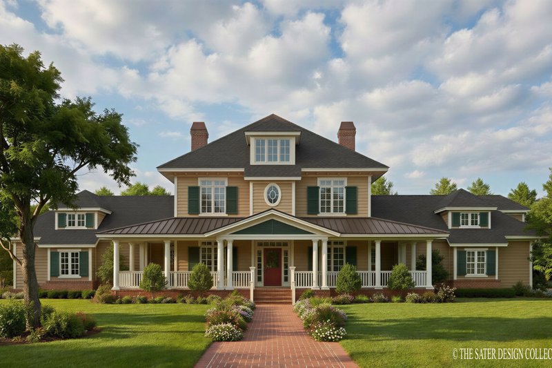Home Plan - Exterior - Front Elevation 2 for Colonial House Plan #930-204 - 3 bed, 2.5 bath