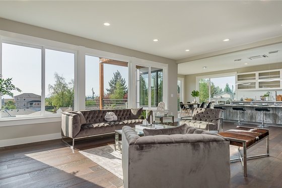 Interior - Family Room 1 for Modern House Plan #1066-67 - 4 bed, 3.5 bath