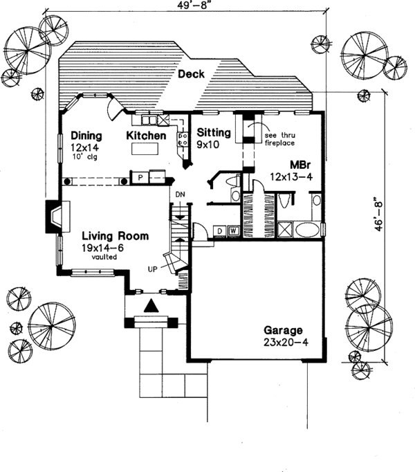 Architectural House Design - Country Floor Plan - Main Floor Plan #320-592