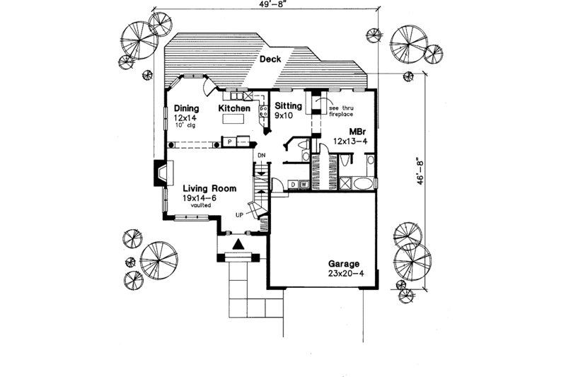 Home Plan - Floor Plan - Main Floor for Country House Plan #320-592 - 3 bed, 2.5 bath