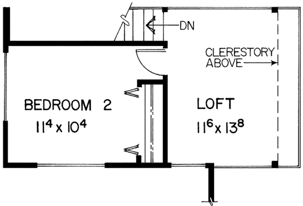 Home Plan - Contemporary Floor Plan - Upper Floor Plan #60-684