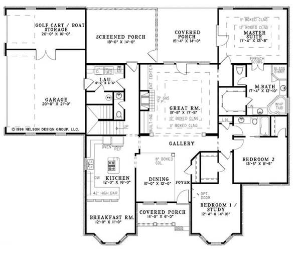 Ranch Floor Plan - Main Floor Plan #17-3014