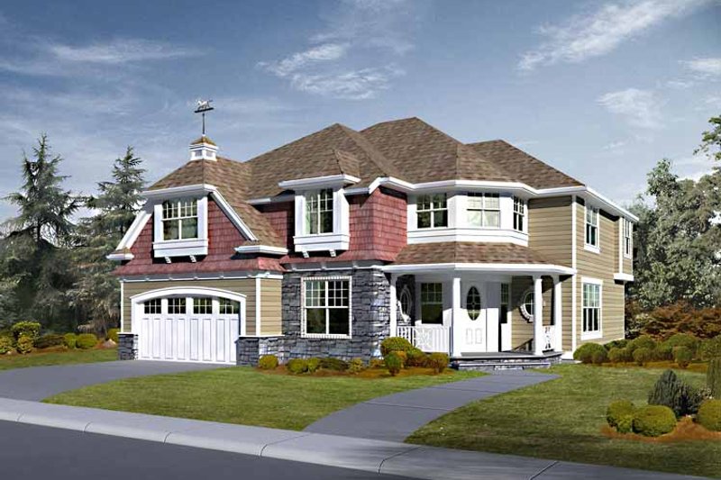 Home Plan - Country Exterior - Front Elevation Plan #132-456