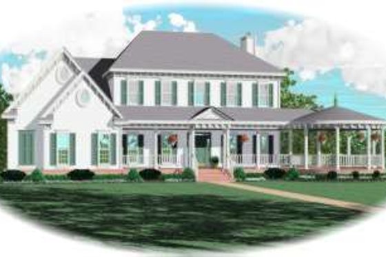 Exterior - Front Elevation for European House Plan #81-1568 - 4 bed, 4 bath