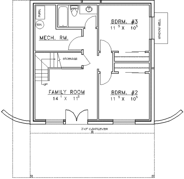 House Plan Design - Modern Floor Plan - Lower Floor Plan #117-227