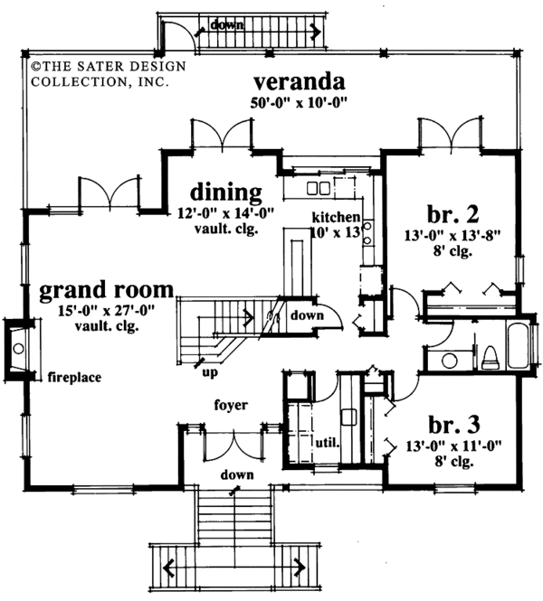 Country Floor Plan - Main Floor Plan #930-49