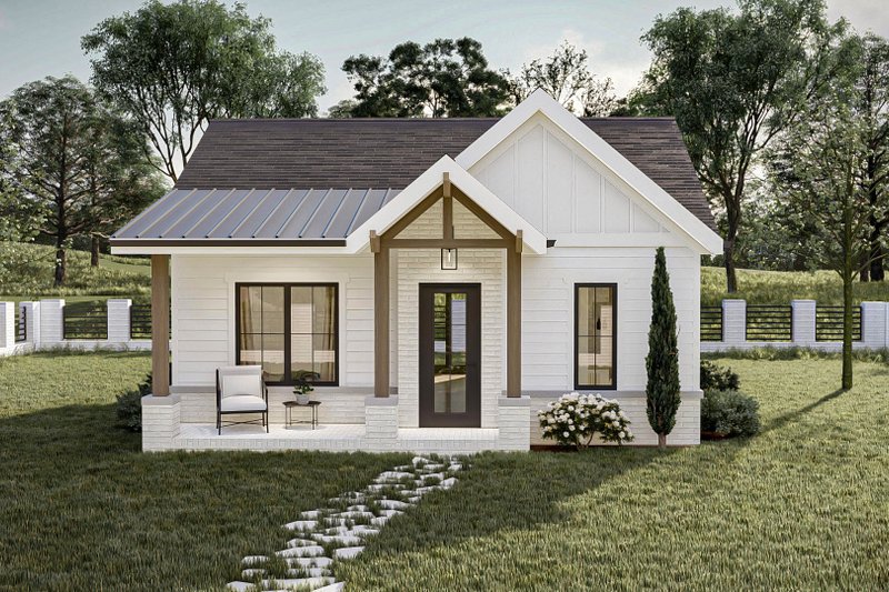 Architectural House Design - Modern Exterior - Front Elevation Plan #455-521