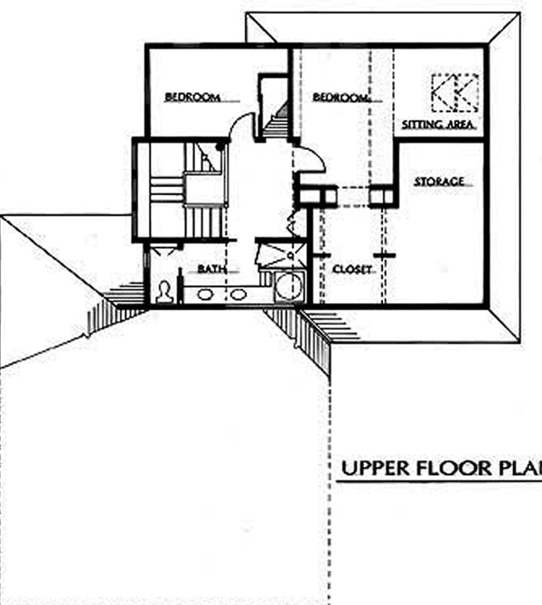Home Plan - Contemporary Floor Plan - Upper Floor Plan #454-15