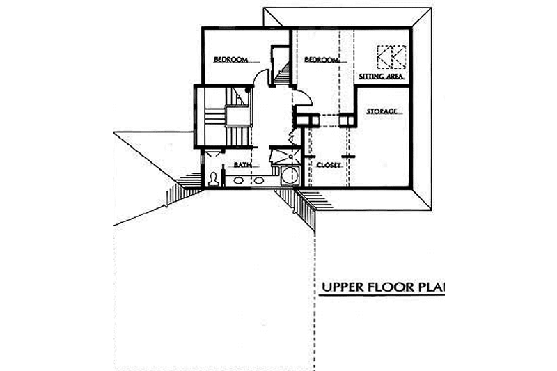 Home Plan - Floor Plan - Upper Floor for Contemporary House Plan #454-15 - 3 bed, 2.5 bath