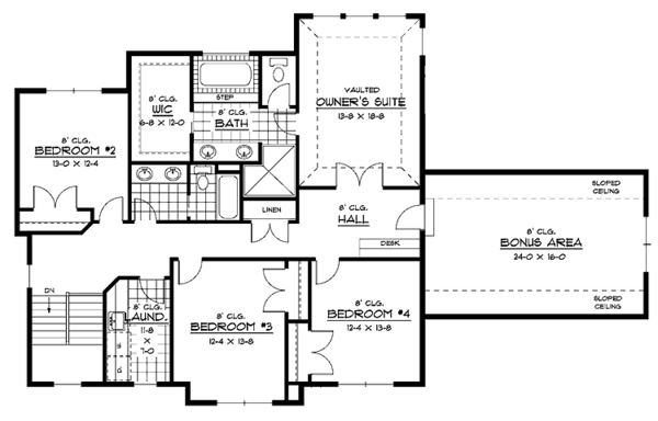 Dream House Plan - Traditional Floor Plan - Upper Floor Plan #51-666
