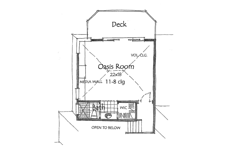 House Blueprint - Floor Plan - Upper Floor for Traditional House Plan #1007-14 - 3 bed, 3.5 bath