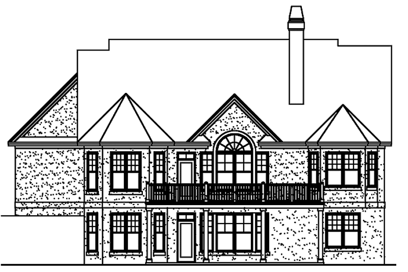Home Plan - Exterior - Rear Elevation 1 for Craftsman House Plan #929-447 - 4 bed, 3.5 bath