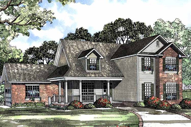 Home Plan - Exterior - Front Elevation 3 for Country House Plan #17-3071 - 4 bed, 2.5 bath