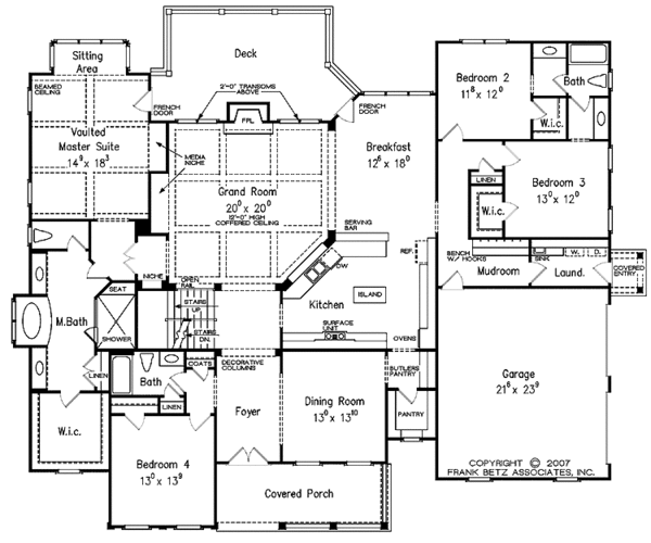 Architectural House Design - Traditional Floor Plan - Main Floor Plan #927-482