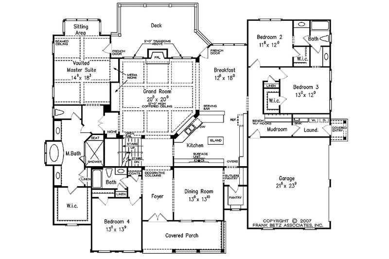 Home Plan - Floor Plan - Main Floor for Traditional House Plan #927-482 - 4 bed, 4 bath