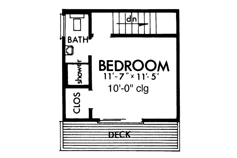 Home Plan - Floor Plan - Upper Floor for Country House Plan #320-806 - 2 bed, 2 bath