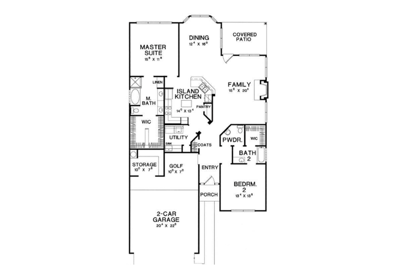 Home Plan - Floor Plan - Main Floor House Plan #472-67 - 2 bed, 2.5 bath