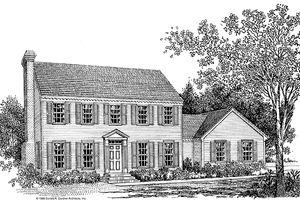 Classical Exterior - Front Elevation Plan #929-162