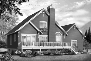 Exterior - Front Elevation 3 for Country House Plan #23-2409 - 3 bed, 2 bath