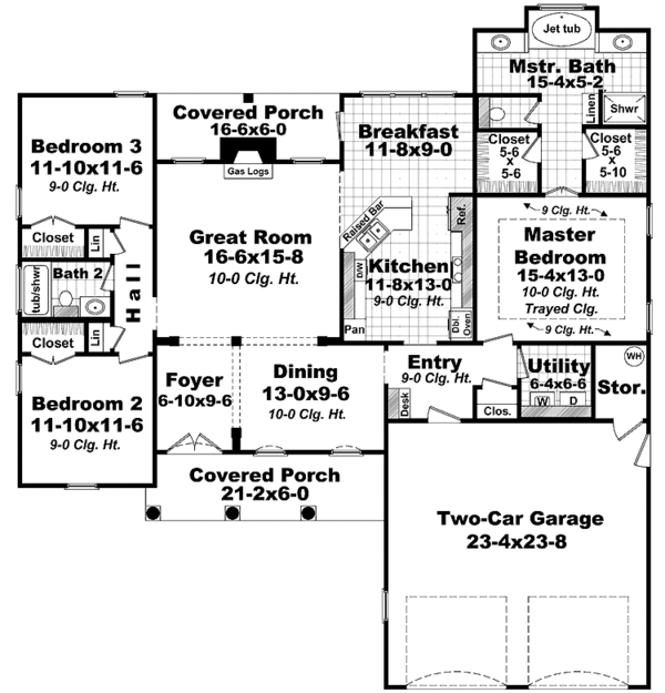 Home Plan - Traditional Floor Plan - Main Floor Plan #21-426