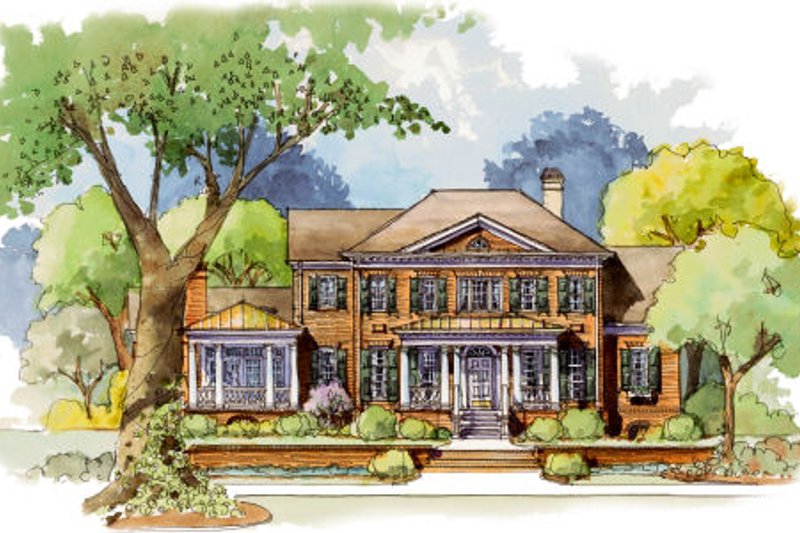Home Plan - Colonial Exterior - Front Elevation Plan #429-49
