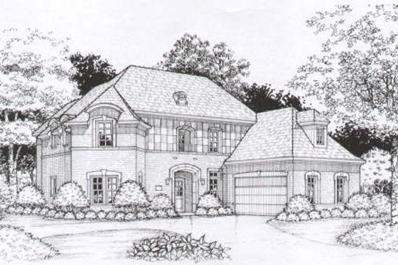 Exterior - Front Elevation House Plan #141-286 - 4 bed, 3.5 bath