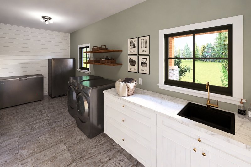 House Blueprint - Interior - Laundry for Barndominium House Plan #44-300 - 3 bed, 3.5 bath