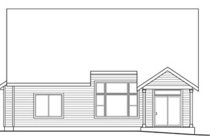 Home Plan - Exterior - Rear Elevation for Craftsman House Plan #124-820 - 3 bed, 2.5 bath