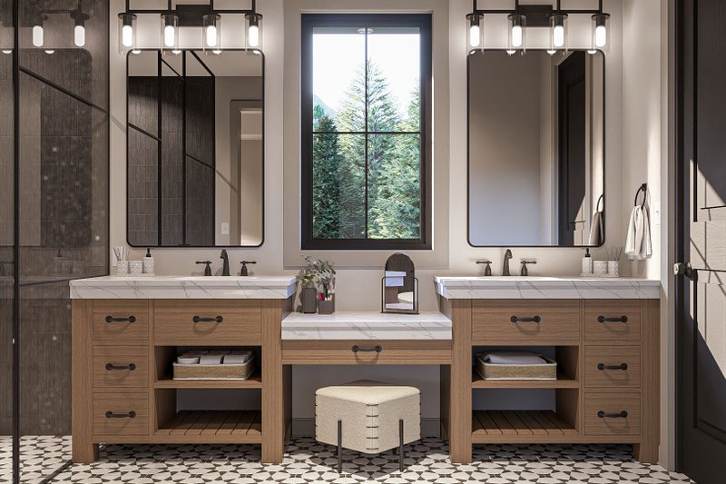 Home Plan - Interior - Master Bathroom 1 for Modern House Plan #455-354 - 3 bed, 2.5 bath