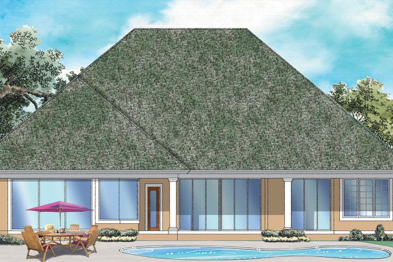Home Plan - Exterior - Rear Elevation for Prairie House Plan #930-85 - 3 bed, 2.5 bath