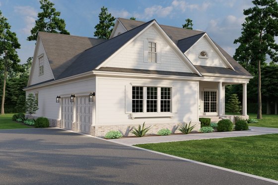 Exterior - Front Elevation 4 for Southern House Plan #17-2066 - 4 bed, 3 bath