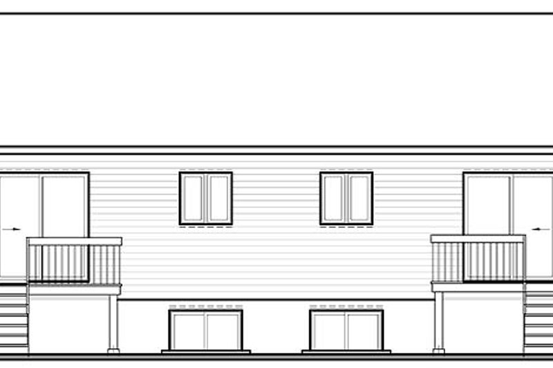 Home Plan - Exterior - Rear Elevation for Colonial House Plan #23-679 - 3 bed, 1.5 bath