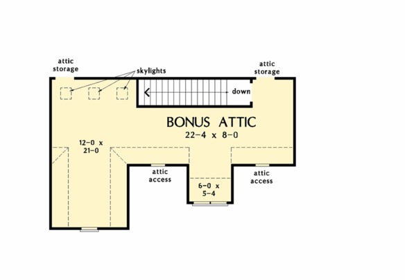 Home Plan - Unfinished Attic