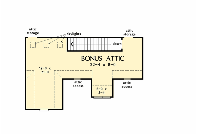 Architectural House Design - Unfinished Attic