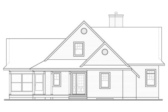 Exterior - Front Elevation for Contemporary House Plan #23-2317 - 4 bed, 3 bath