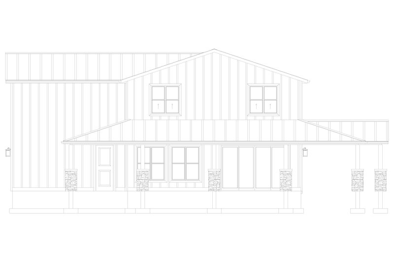 Architectural House Design - Exterior - Other Elevation 2 for Barndominium House Plan #1060-378 - 4 bed, 3 bath