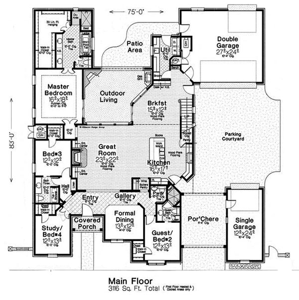 European Floor Plan - Main Floor Plan #310-1290