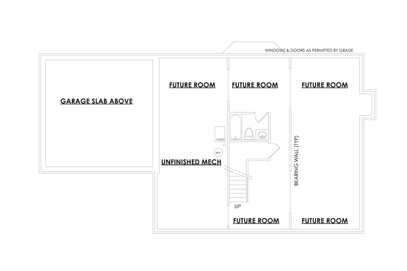 House Plan Design - Floor Plan - Lower Floor for Colonial House Plan #30-367 - 4 bed, 4.5 bath