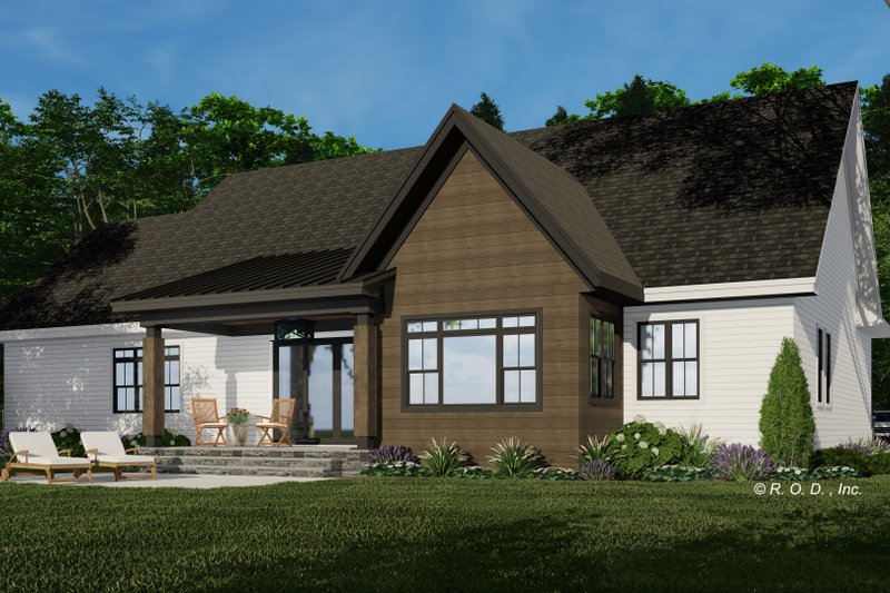 House Blueprint - Exterior - Rear Elevation 2 for Farmhouse House Plan #51-1217 - 3 bed, 2.5 bath