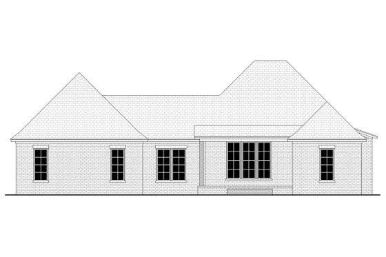 Exterior - Rear Elevation for Traditional House Plan #430-286 - 4 bed, 2.5 bath