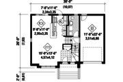 Contemporary Style House Plan - 3 Beds 1 Baths 1461 Sq/Ft Plan #25-4289 