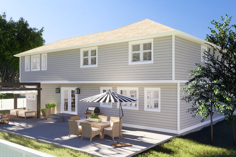 Dream House Plan - Exterior - Rear Elevation for Traditional House Plan #1060-189 - 5 bed, 3 bath