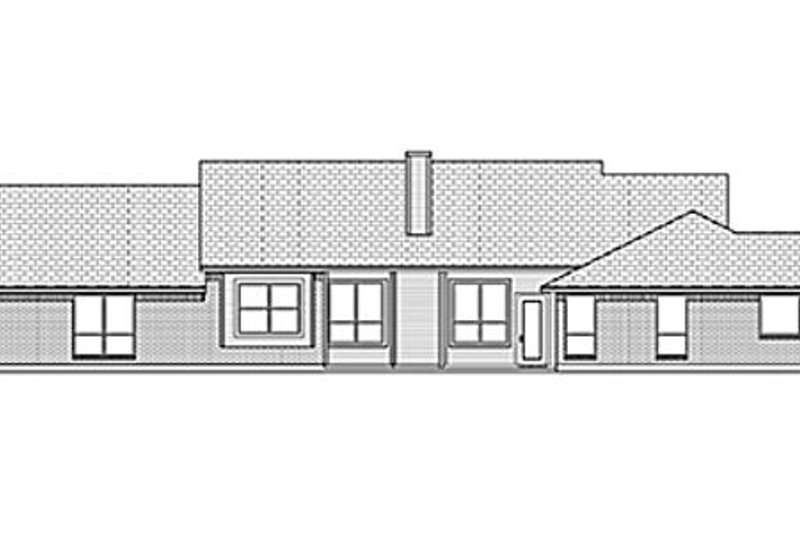 Dream House Plan - Exterior - Rear Elevation for Ranch House Plan #84-459 - 4 bed, 2 bath