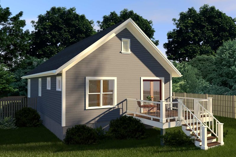 Cottage Style House Plan - 2 Beds 1 Baths 912 Sq/Ft Plan #79-111 Exterior