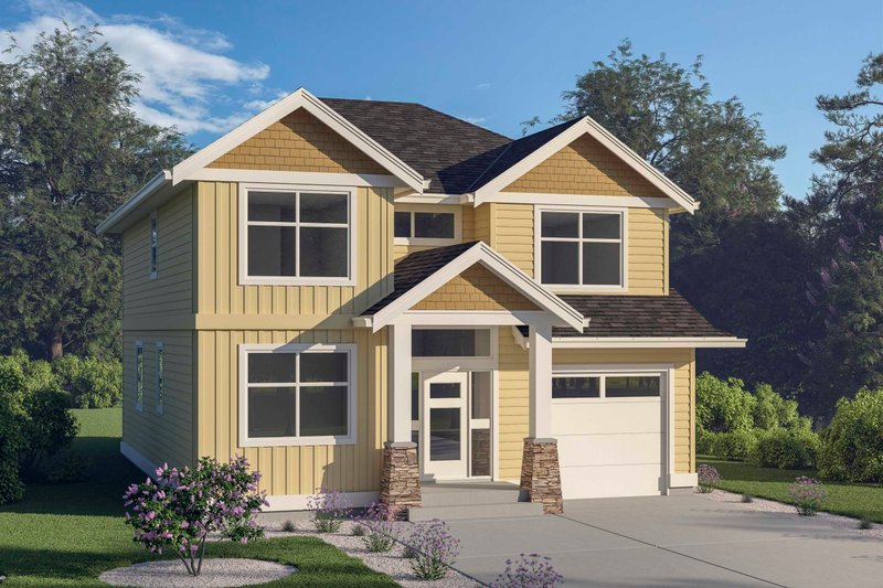 Dream House Plan - Farmhouse Exterior - Front Elevation Plan #1100-54