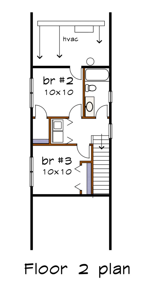 Home Plan - Bungalow Floor Plan - Upper Floor Plan #79-312
