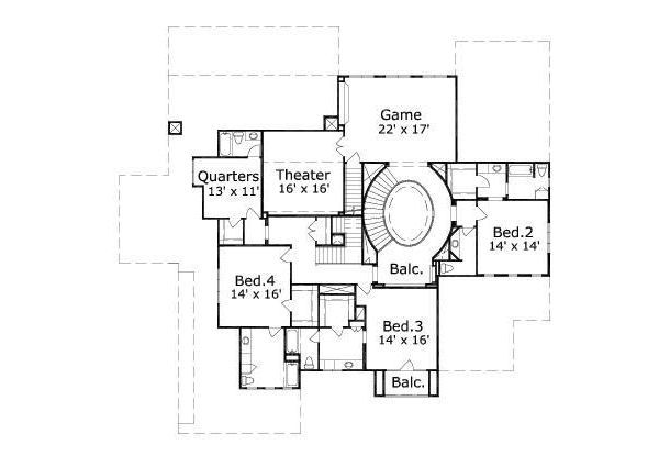 European Floor Plan - Upper Floor Plan #411-785