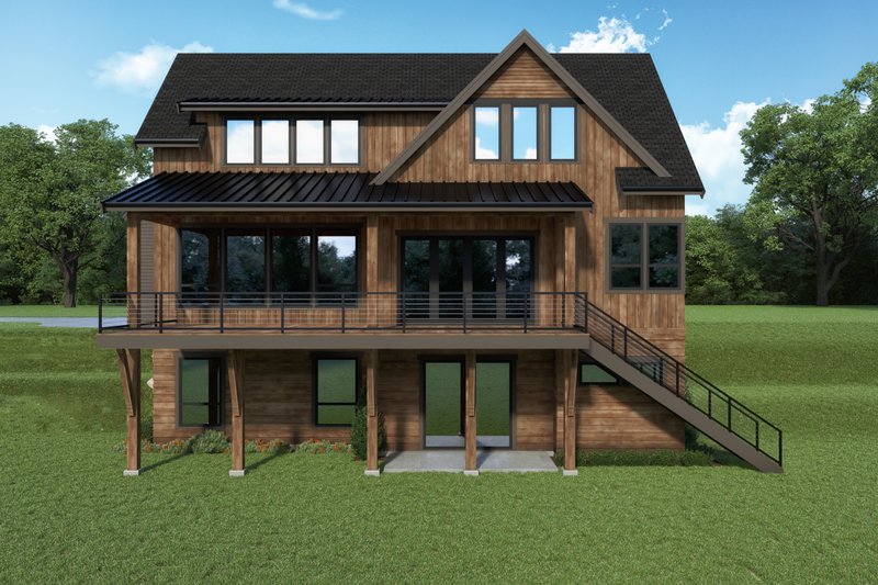 Home Plan - Exterior - Rear Elevation for Traditional House Plan #1070-178 - 4 bed, 4.5 bath
